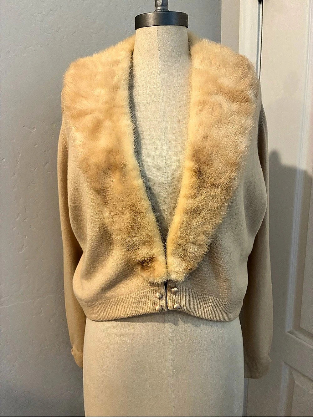 VTG Bernhardt Altmann Cashmere and Mink Fur women’s cardigan ASO Marilyn Monroe